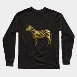 Golden Zebra Unicorn Long Sleeve T-Shirt